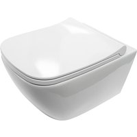 Belvit - Spülrandloses Design Hänge wc Weiß + Softclose Deckel von BELVIT