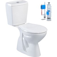 Belvit - Stand-WC mit Keramik-Spülkasten und Softclose WC-Sitz Senkrecht Boden - Weiß von BELVIT