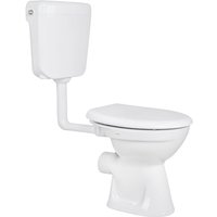 Belvit - Komplettset Stand wc Abgang Waagerecht Wand Tiefspüler + Deckel + Spülkasten von BELVIT