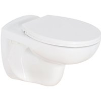 Belvit - Spülrandlos wc Hänge Wand-WC Tiefspüler Toilette Softclose Deckel wc Sitz - Weiß von BELVIT