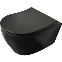 Wc Schwarz Matt Spülrandlos Wand wc mit Taharet / Bidet Funktion Softclose Deckel Toilette Hängend - Belvit Wc Schwarz Matt Spülrandlos Wand wc mit Taharet / Bidet Funktion Softclose Deckel Toilette Hängend - Belvit von BELVIT