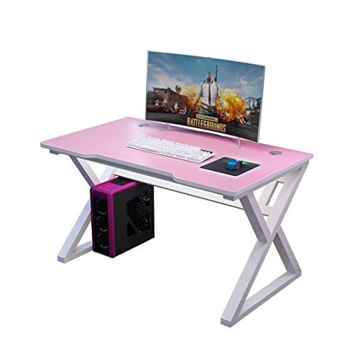 Gaming-Schreibtisch, ergonomischer PC-Computertisch, ergonomischer Gaming-Schreibtisch für PC, X-förmiger Computer-Arbeitsplatz, Kabelmanagement, Spiele-Computertisch für Heimbüro, Schwarz, Schw von BELWEIS