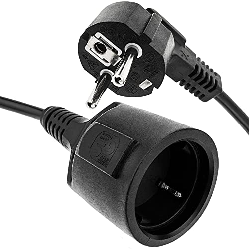 BeMatik - Kabel Winkelmesser elektrisch Schuko männlich zu weiblich von 10 m schwarz BeMatik - Kabel Winkelmesser elektrisch Schuko männlich zu weiblich von 10 m schwarz von BEMATIK.COM