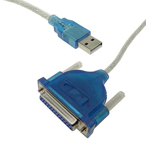 BeMatik - Kabelkonverter von USB zu Parallelanschluss A Stecker auf DB25 Buchse 1.5 m von CABLEMATIC