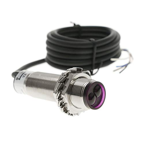 BeMatik - Lichtschranke Photoschalter Foto Elektrische Sensor NPN NO+NC 10-36V M18 10-30cm Reflex-Lichttaster von BEMATIK.COM