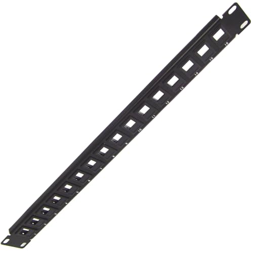 BeMatik - Patch Panel 1HE 16port rack19 Keystone Typ 110 für konfigurierbare von BEMATIK.COM