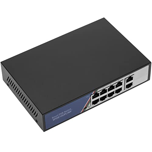 BeMatik - PoE-Switch 10/100Mbps IEEE802.3af/at 2 UTP-Ports und 8 PoE-Ports BeMatik - PoE-Switch 10/100Mbps IEEE802.3af/at 2 UTP-Ports und 8 PoE-Ports von BEMATIK.COM