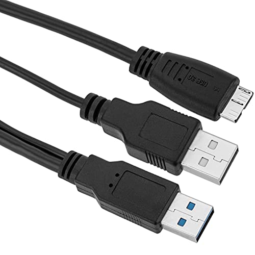 BeMatik - SuperSpeed USB 3.0 Kabel Double Power (2AM/MicroUSB-M) 60cm von BEMATIK.COM