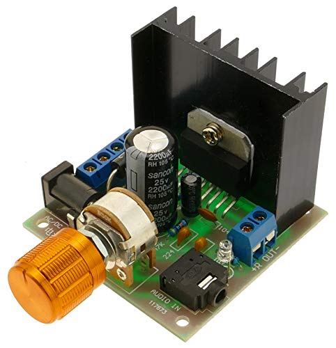 BeMatik TDA7297 Verstärker (15 W + 15 W, 12 V) mit Potentiometer Modell DW-0427 (AJ095) von BEMATIK.COM