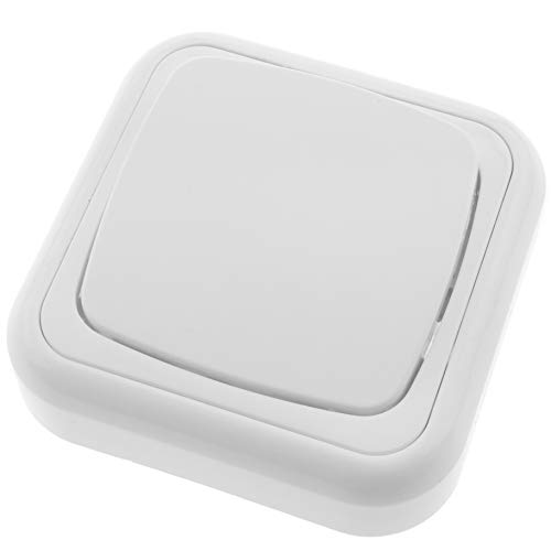 BeMatik - Wechselschaltung mit Rahmen 80x80mm Weiss von BEMATIK.COM