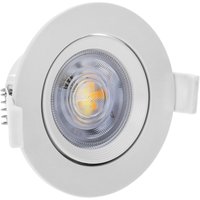 90 mm runde, schwenkbare LED-Einbauleuchte mit 7 w und Lichtfarbauswahl - Bematik von BEMATIK