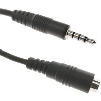 Audio Kabel Headset und Mikrofon Minibuchse 4 polig 3.5mm Typ männlich zu weiblich 1m - Bematik von BEMATIK