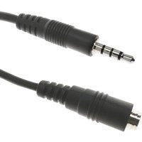 BeMatik - Audio Kabel Headset und Mikrofon Minibuchse 4 polig 3.5mm Typ männlich zu weiblich 3m von BEMATIK