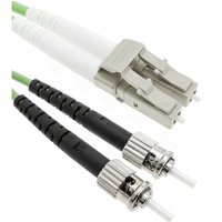 BeMatik - Fibre Optic LWL Kabel OM5 Multimode Duplex 50µm/125µm LC/PC zu ST/PC 100Gb 20 m von BEMATIK