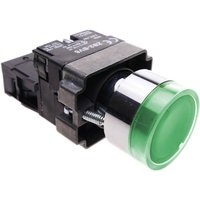Bematik - Momentary Taste Push button schalter 22mm 1NC 400V 10A normalerweise geschlossen mit LED-Licht grün von BEMATIK