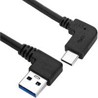 Bematik - Kabel usb-c 3.1-Stecker abgewinkelt zu usb-a 3.1-Stecker abgewinkelt 2 m schwarze Farbe von BEMATIK