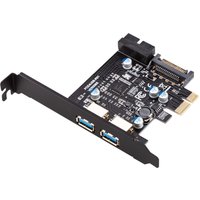 Bematik - PCIe zu SuperSpeed usb 3.0 Karte mit 2 externen Ports und 1 internen 19-Pin von BEMATIK