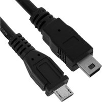 USB-Kabel (Typ b MiniUSB5pin-M /-m Micro usb Typ b) 1,8 m - Bematik von BEMATIK