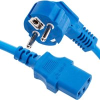 Bematik - Elektrische Kabel IEC60320 C13 bis Schuko Schicht Stecker in blau 3 meter von BEMATIK