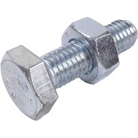 Schraube und Mutter M10 40mm Silber - Bematik von BEMATIK