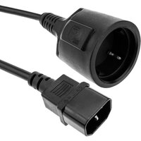 Stromkabel IEC-60320 C14 auf Schuko weiblich 40cm Netzkabel - Bematik von BEMATIK