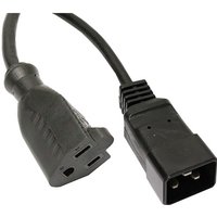 Us Netzkabel NEMA-5-15R IEC-60320-C20 0.4m schwarz - Bematik von BEMATIK