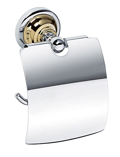 Toilettenpapierhalter Toilettenpapierhalter mit Deckel Retro in chrome-or 14 x 15 x 10 cm von BEMETA - MAISON DE LA TENDANCE