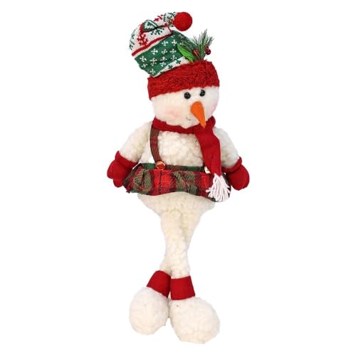 Deko Schneemann mit baumelnden Beinen - ca. 75 cm von BEMIRO