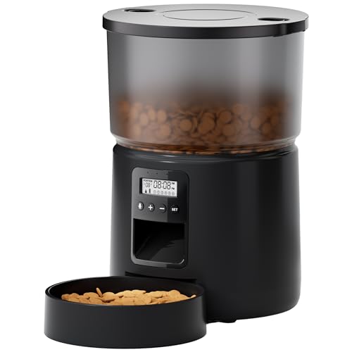 Futterautomat Katze - Katzenfutter Automat mit Programmierbarem Timer - 1-6 Mahlzeiten pro Tag - Futterspender Hund mit Pressedeckel und 10s Aufnahmefunktion - 3L Futterautomat Katze - Katzenfutter Automat mit Programmierbarem Timer - 1-6 Mahlzeiten pro Tag - Futterspender Hund mit Pressedeckel und 10s Aufnahmefunktion - 3L von BEMOONY