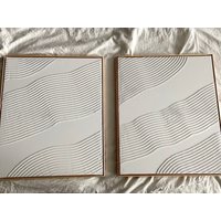 Strukturbild Leinwand Set | Abstrakt Weiß Textured Art Modern Wanddeko Strukturpaste |Geschenk Einrichtung Gemälde Minimalistisch Strukturbild Leinwand Set | Abstrakt Weiß Textured Art Modern Wanddeko Strukturpaste |Geschenk Einrichtung Gemälde Minimalistisch von BEMOsKunststube