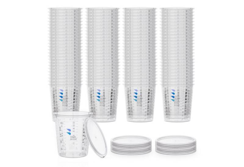 BENBOW Farbmischbehälter BenBow Profi-Messbecher (50 St), Profi-Messbecher 50x 385ml mit Deckel zum Mischen von Farben von BENBOW