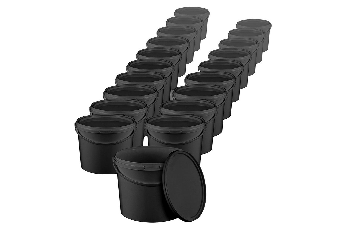 BENBOW Putzeimer für Lebensmittel, Farben, Chemikalien, (Schwarz, 1000-tlg., 3L) von BENBOW