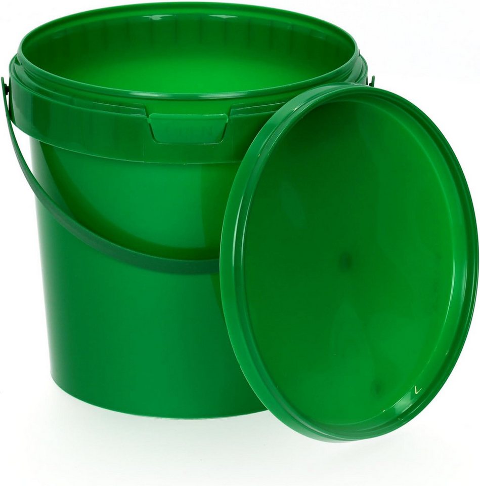 BENBOW Putzeimer Eimer mit Deckel 30 20 10 5 3 1 0,5 L Viele Farben Lebensmittelecht, (10-tlg., PZH-, BRC- und DIN-ISO-zertifiziert), für Lebensmittel, Farben, Chemikalien von BENBOW