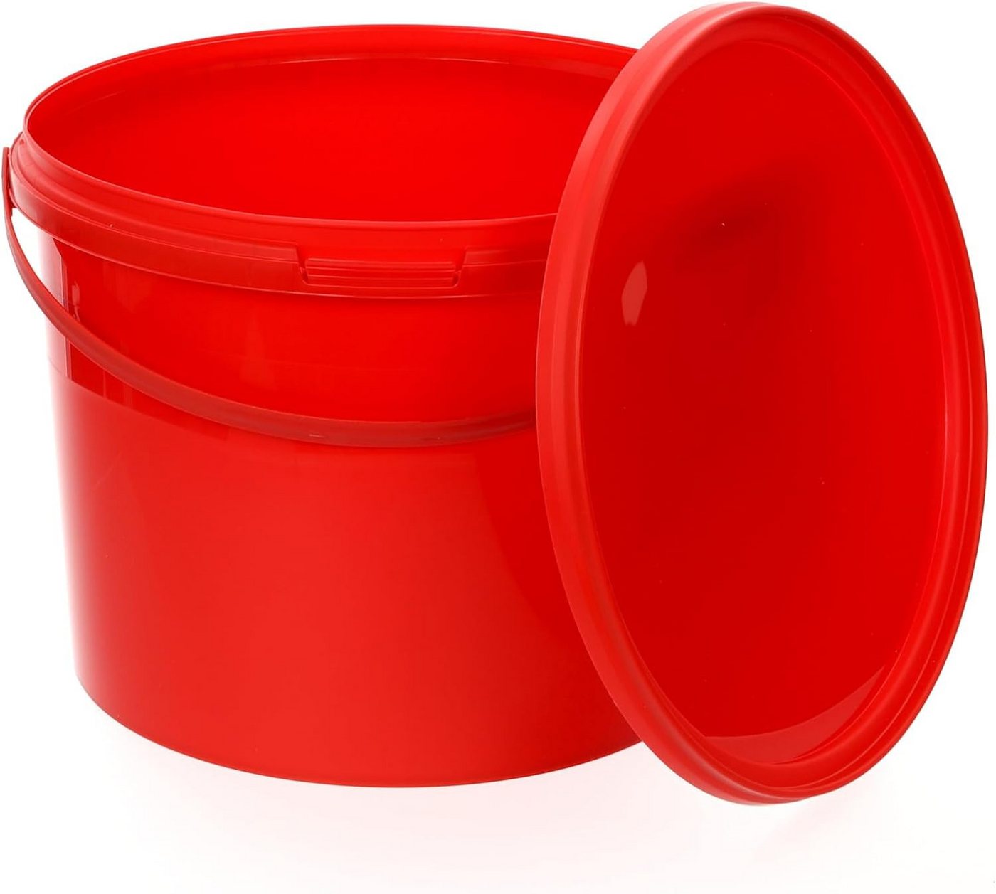 BENBOW Putzeimer Eimer mit Deckel 30 20 10 5 3 1 0,5 L Viele Farben Lebensmittelecht, (5-tlg., PZH-, BRC- und DIN-ISO-zertifiziert), für Lebensmittel, Farben, Chemikalien von BENBOW