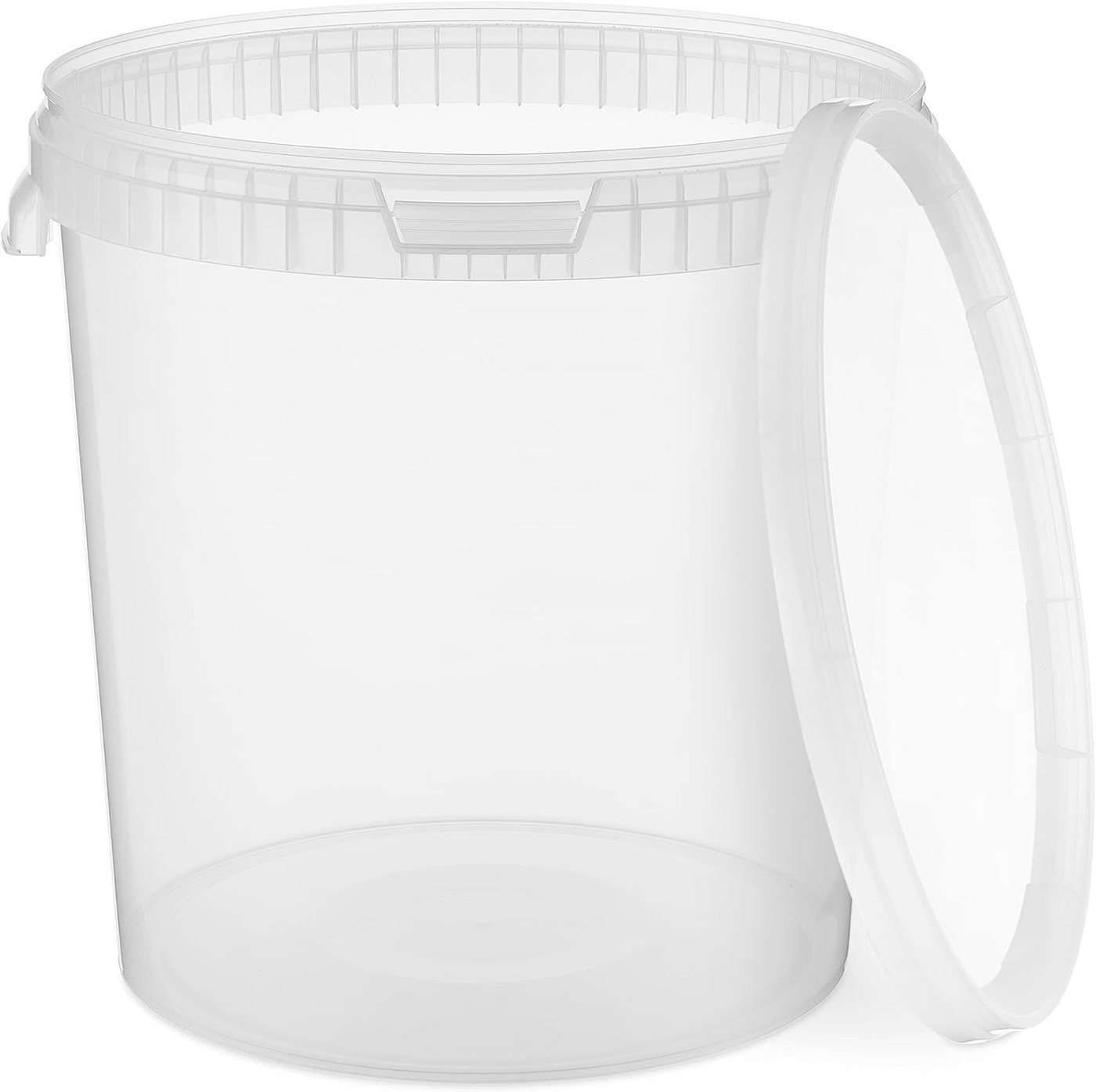 BENBOW Putzeimer Eimer mit Deckel 30 20 10 5 3 1 0,5 L Viele Farben Lebensmittelecht, (5-tlg., PZH-, BRC- und DIN-ISO-zertifiziert), für Lebensmittel, Farben, Chemikalien von BENBOW