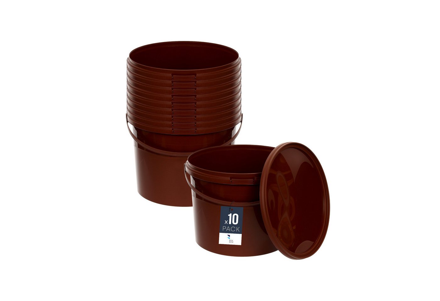 BENBOW Putzeimer für Lebensmittel, Farben, Chemikalien, (Braun, 10-tlg., 10L) von BENBOW