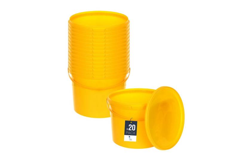BENBOW Putzeimer für Lebensmittel, Farben, Chemikalien, (Gelb, 20-tlg., 10L) von BENBOW