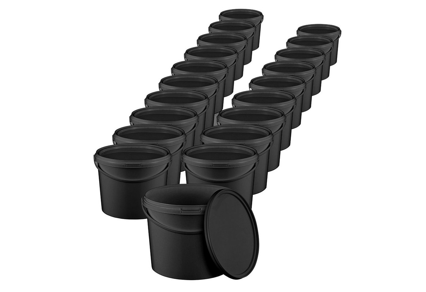 BENBOW Putzeimer für Lebensmittel, Farben, Chemikalien, (Schwarz, 20-tlg., 5L) von BENBOW