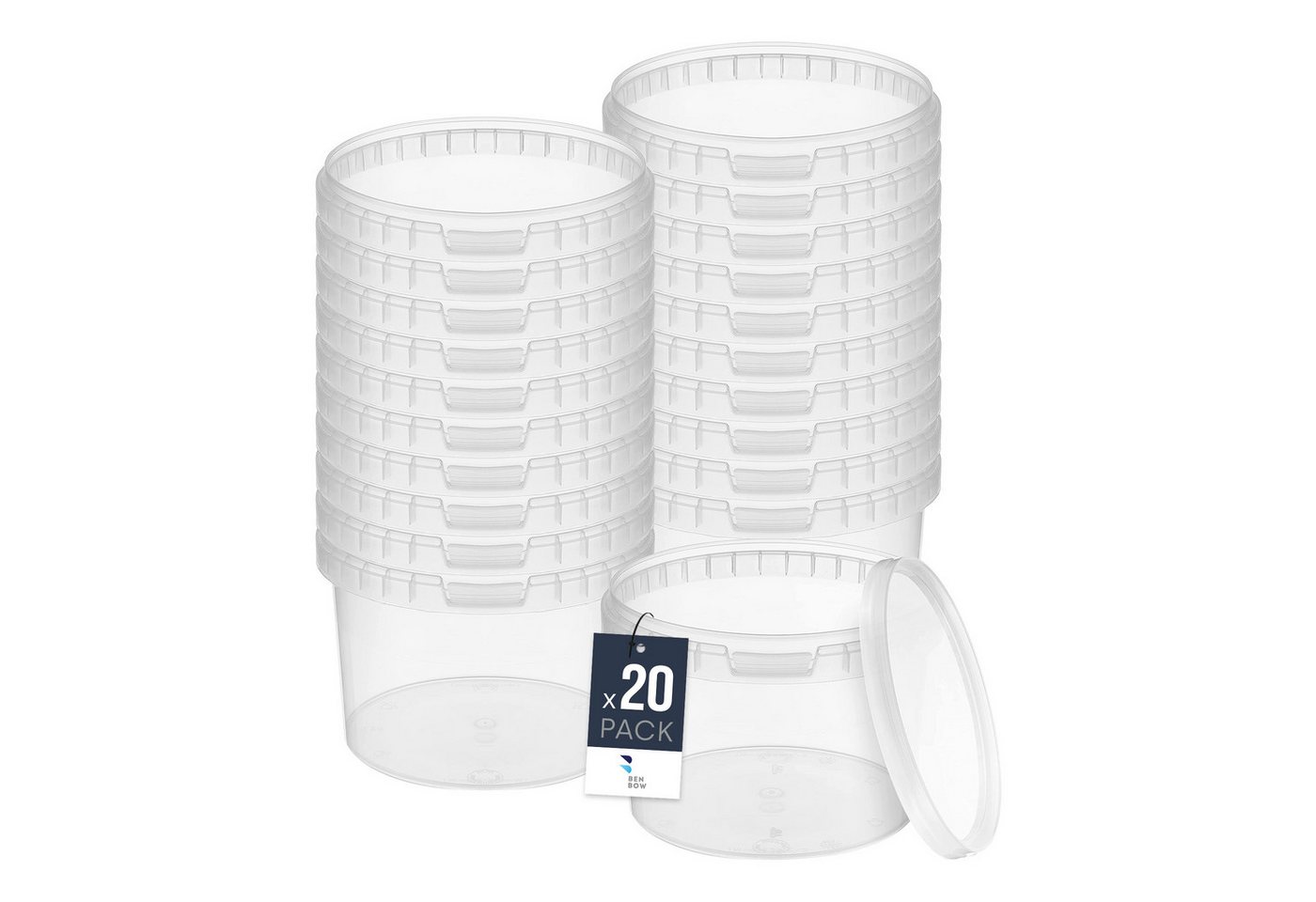 BENBOW Putzeimer für Lebensmittel, Farben, Chemikalien, (Transparent, 20-tlg., 5L) von BENBOW