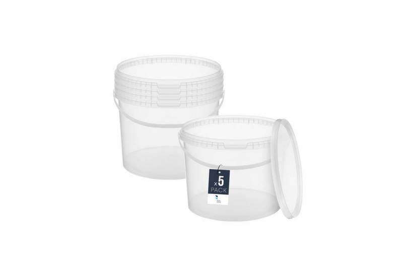 BENBOW Putzeimer für Lebensmittel, Farben, Chemikalien, (Transparent, 5-tlg., 10L) von BENBOW