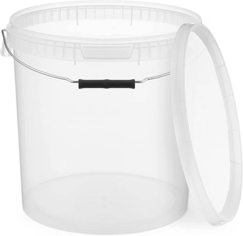 BENBOW Putzeimer für Lebensmittel, Farben, Chemikalien, (Transparent, 5-tlg., 20L) von BENBOW
