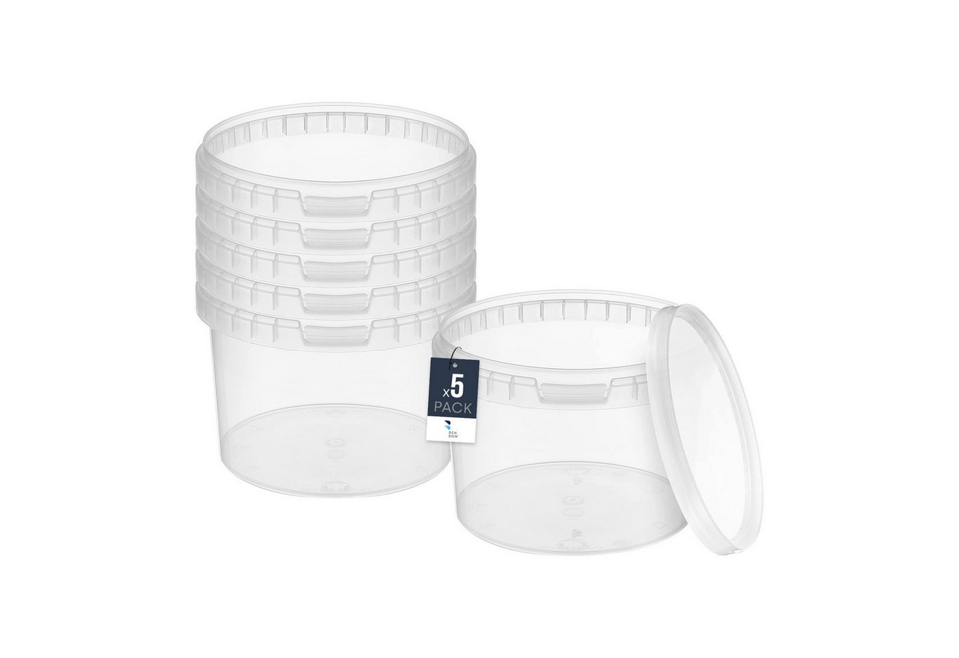 BENBOW Putzeimer für Lebensmittel, Farben, Chemikalien, (Transparent, 5-tlg., 30L) von BENBOW