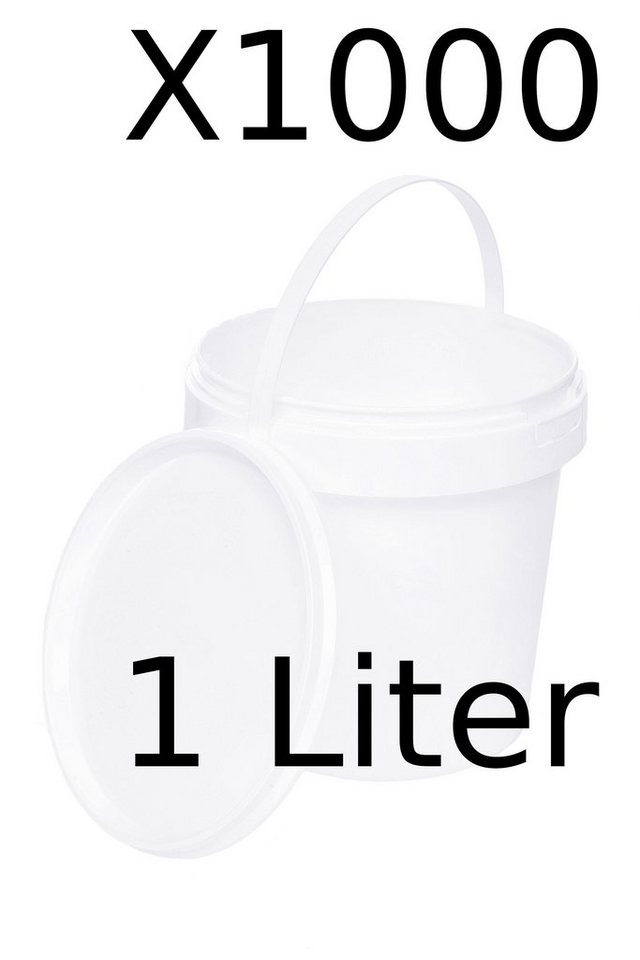 BENBOW Putzeimer für Lebensmittel, Farben, Chemikalien, (Weiß, 1000-tlg., 1L) von BENBOW