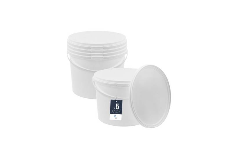 BENBOW Putzeimer für Lebensmittel, Farben, Chemikalien, (Weiß, 5-tlg., 10L) von BENBOW