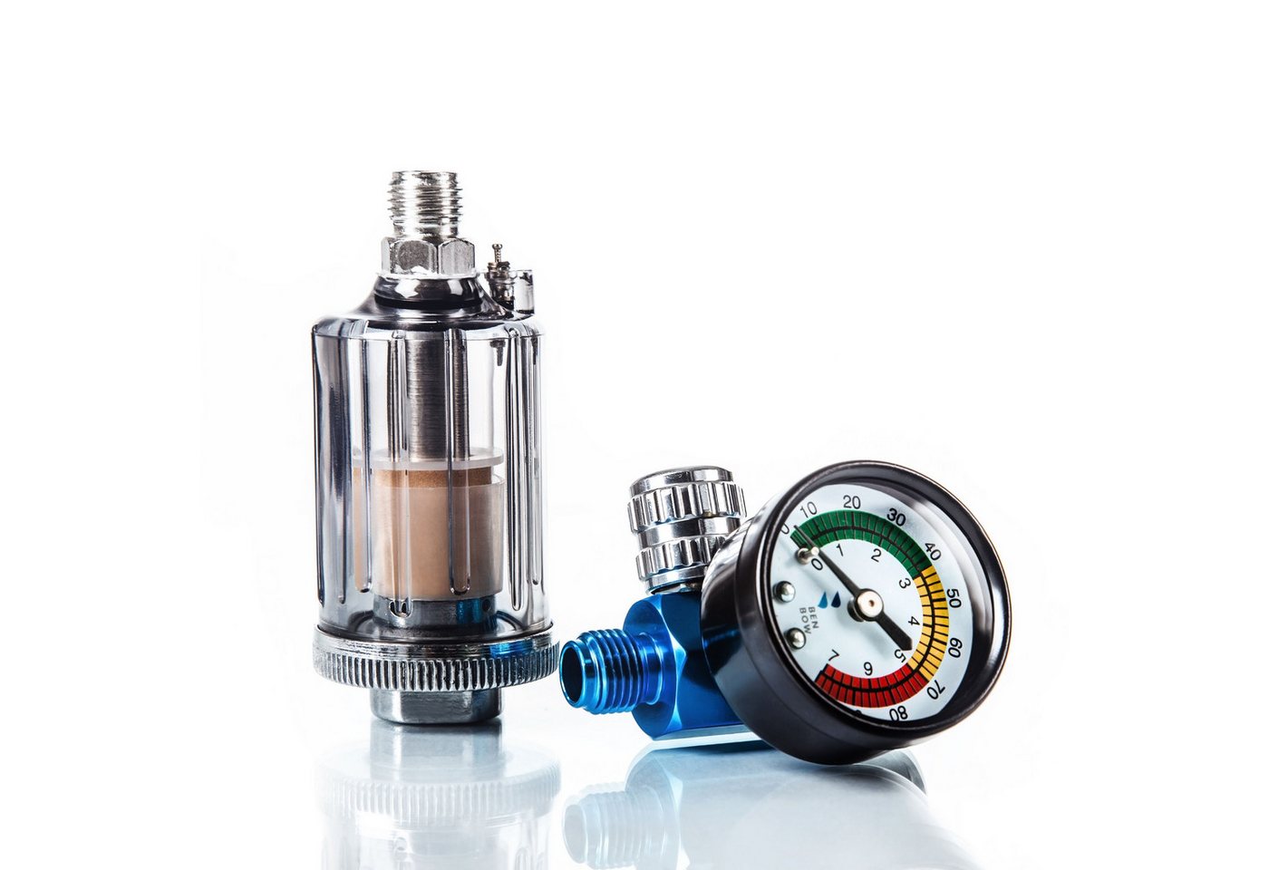 BENBOW Wasser-Druckminderer BENBOW Luftdruckregler mit Manometer und Öl-Wasser-Abscheider Filter BENBOW Wasser-Druckminderer BENBOW Luftdruckregler mit Manometer und Öl-Wasser-Abscheider Filter von BENBOW