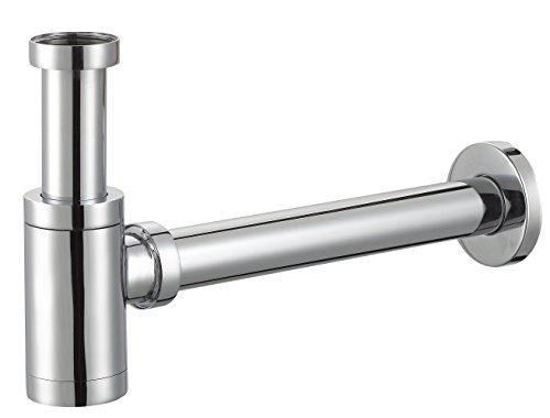 462A Design Siphon, Luxus Sifon, Flaschensiphon, Geruchsverschluß Traps für Waschbecken, Messing verchrom, 1-1/4" von BENE