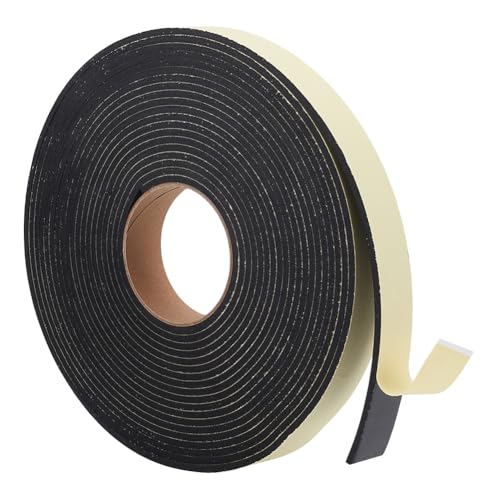 BENECREAT 10 m Selbstklebender Schaumstoffstreifen，30mm Breites Hochdichtes Schaumstoffband， Dichtung Selbstklebend für Fenster Türwagen Turck Anti-Kollision Dicke: 4mm (Schwarz) von BENECREAT