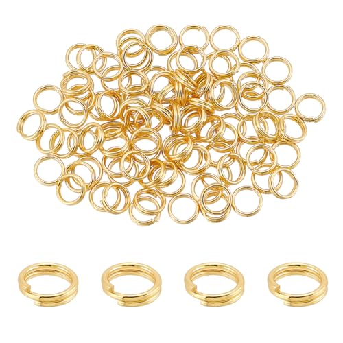 BENECREAT 100 Stück 18K Echtem Vergoldetem Messing Offene Biegeringe, 6mm Metall-O-Ring Goldfarbener Verbinder Doppelring Geteilte Ringe Für Schmuck Selber Machen BENECREAT 100 Stück 18K Echtem Vergoldetem Messing Offene Biegeringe, 6mm Metall-O-Ring Goldfarbener Verbinder Doppelring Geteilte Ringe Für Schmuck Selber Machen von BENECREAT