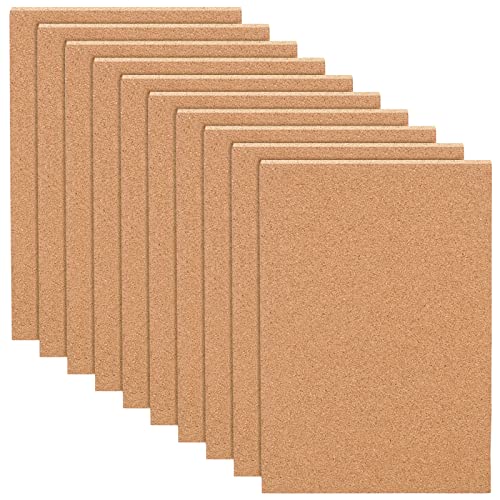 BENECREAT 10PCS Korkplatten 30x21cm Korkfliesen Korkmatte für Wanddekoration, Party und Bastelarbeiten, 3mm dick(Ohne Selbstklebender Rückseite) von BENECREAT