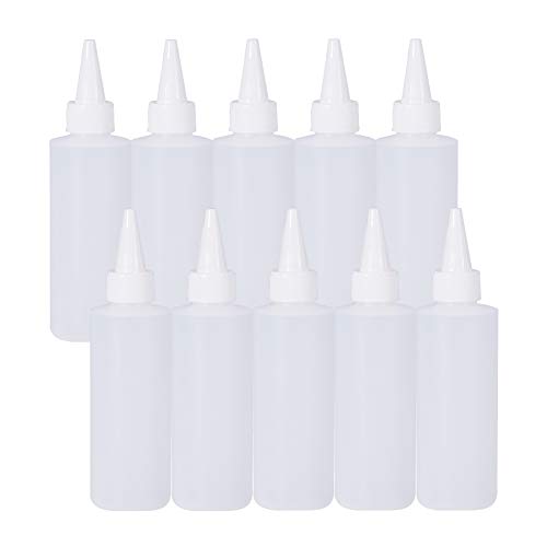 BENECREAT 10Pack 5 Unze Kunststoff Squeeze Dispensing Flaschen mit auslaufsicheren wei?en Kappe - gut fur Kunsthandwerk, Kunst, Kleber, Multi-Purpose von BENECREAT